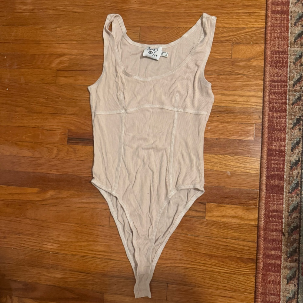 Princess Polly beige tan bodysuit tank